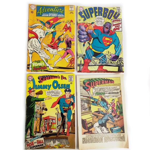 Set 4 1967 Superman Superboy Pal Jimmy Olsen Adventure Silver Age DC Comic Books - Picture 1 of 6